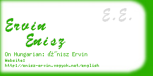 ervin enisz business card